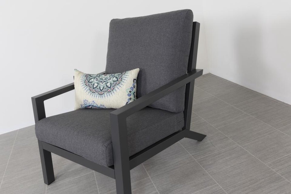 Vdg Atlanta Loungestoel - Antraciet - Grijs