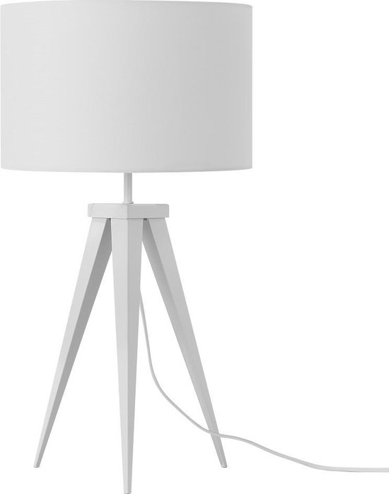 Beliani Stiletto Tafellamp Wit Polyester 28x28x55 - Zwart
