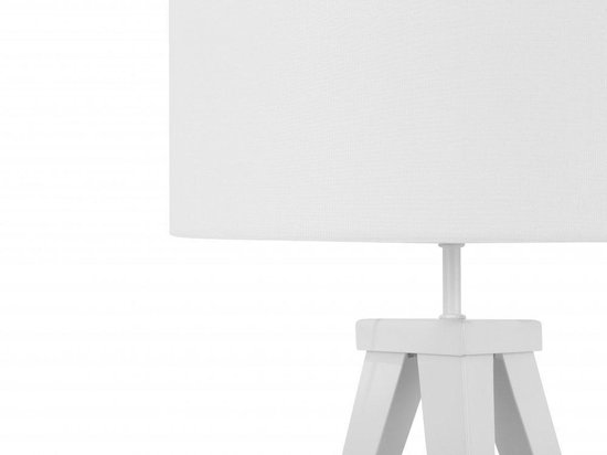 Beliani Stiletto Tafellamp Wit Polyester 28x28x55 - Zwart