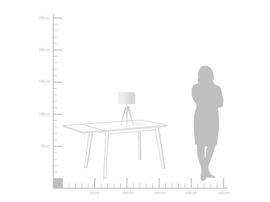 Beliani Stiletto Tafellamp Wit Polyester 28x28x55 - Zwart