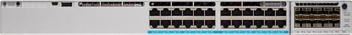 Cisco Catalyst C9300-24P-E netwerk-switch Managed L2/L3 Gigabit Ethernet (10/100/1000) 1U Power over Ethernet (PoE) - Grijs