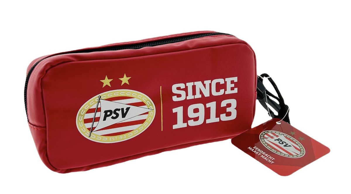 Benza Psv Rechthoek Etui - Pennenzak - 20 X 6 X 9 Cm - - Rood