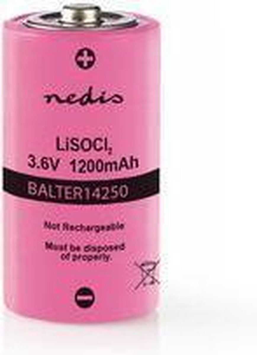 Nedis Lithiumthionylchloride-batterij Er14250 - Balter14250 - - Roze