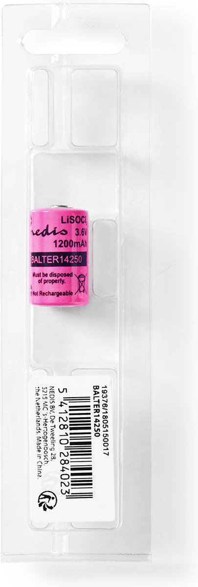 Nedis Lithiumthionylchloride-batterij Er14250 - Balter14250 - - Roze