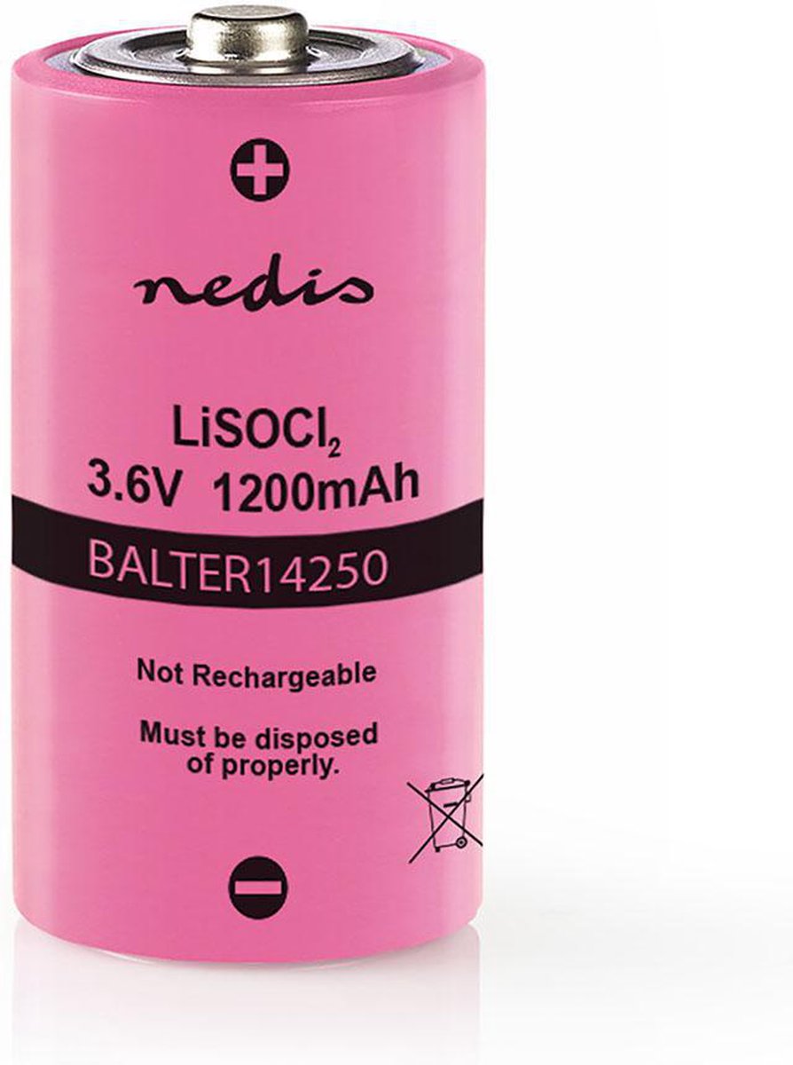 Nedis Lithiumthionylchloride-batterij Er14250 - Balter14250 - - Roze