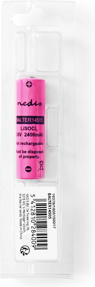 Nedis Lithiumthionylchloride-batterij Er14505 - Balter14505 - - Roze