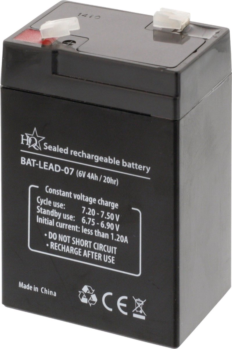 Nedis Oplaadbare Loodaccu 70 Mm - Zwart