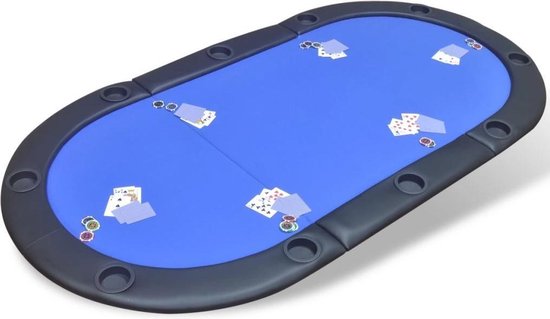 Vidaxl Poker Tafelblad Voor 10 Spelers Inklapbaar - Azul