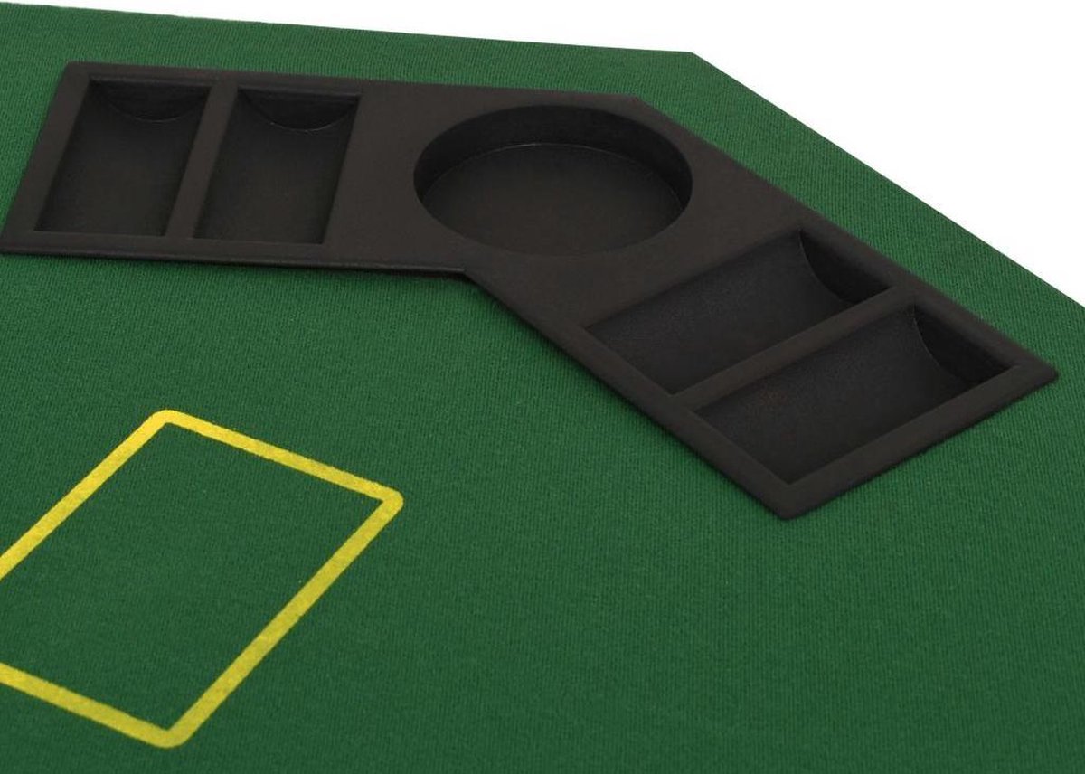 Vidaxl Poker Tafelblad Voor 8 Spelers 2-voudig Inklapbaar - Groen