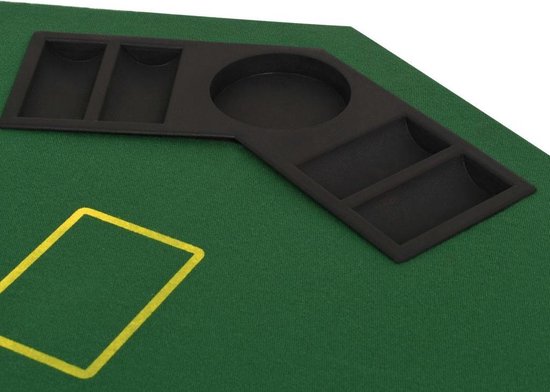 Vidaxl Poker Tafelblad Voor 8 Spelers 2-voudig Inklapbaar - Groen