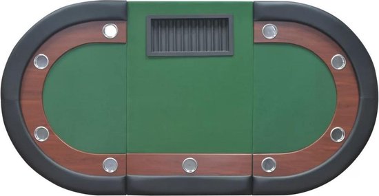 Vidaxl Pokertafel Voor 10 Personen Met Dealervak En Fichebak - Groen