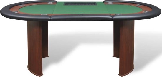 Vidaxl Pokertafel Voor 10 Personen Met Dealervak En Fichebak - Groen