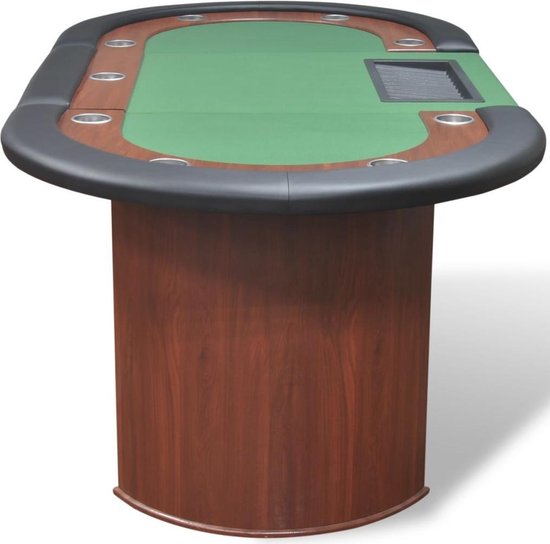 Vidaxl Pokertafel Voor 10 Personen Met Dealervak En Fichebak - Groen