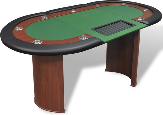 Vidaxl Pokertafel Voor 10 Personen Met Dealervak En Fichebak - Groen