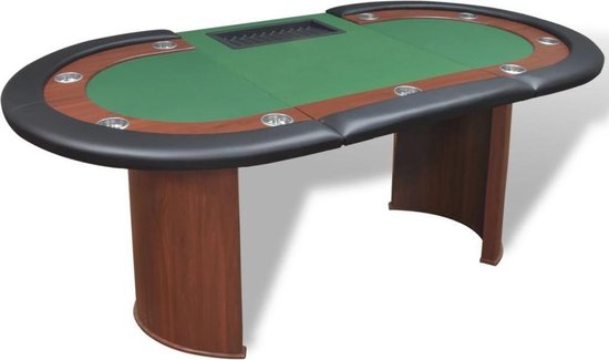 Vidaxl Pokertafel Voor 10 Personen Met Dealervak En Fichebak - Groen