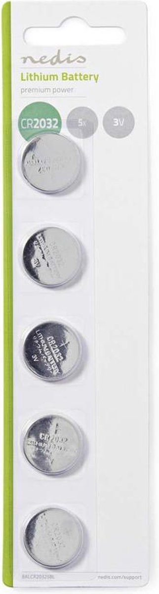 Nedis Lithium-knoopcelbatterij Cr2032 - Balcr20325bl - Zilver
