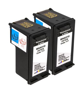 inkClub Inktcartridge zwart 870 pagina's, dubbelpak MHA510-2 Replace: C8767EE