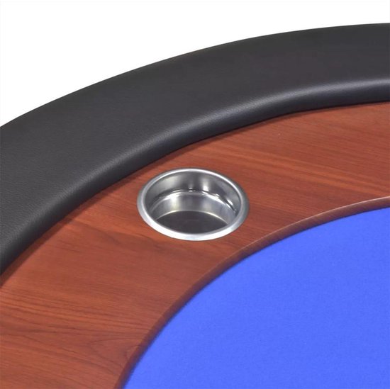 Vidaxl Pokertafel Voor 10 Personen Met Dealervak En Fichebak - Blauw