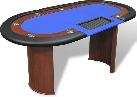 Vidaxl Pokertafel Voor 10 Personen Met Dealervak En Fichebak - Azul