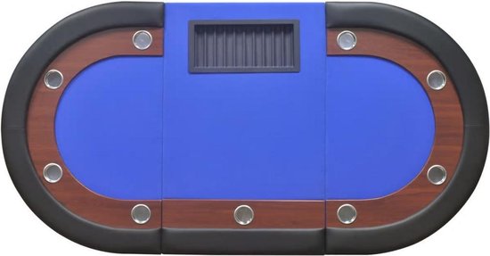 Vidaxl Pokertafel Voor 10 Personen Met Dealervak En Fichebak - Blauw