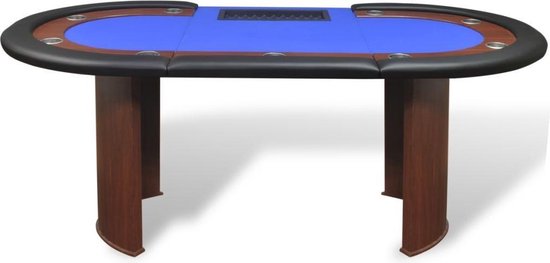 Vidaxl Pokertafel Voor 10 Personen Met Dealervak En Fichebak - Blauw
