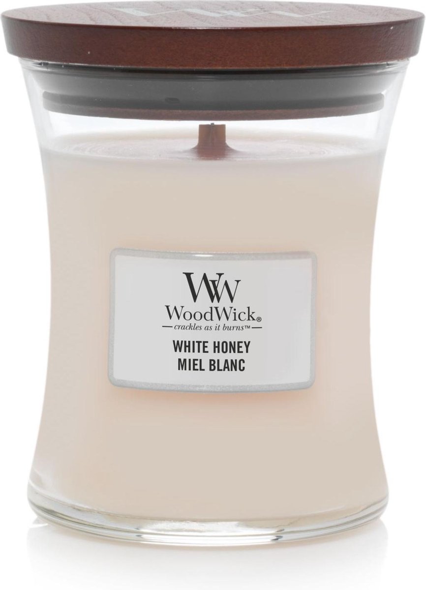 Woodwick Medium Candle White Honey