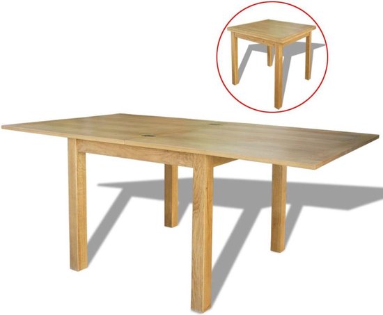 Vidaxl Uitschuifbare Tafel Eikenhout 170x85x75 Cm - Bruin