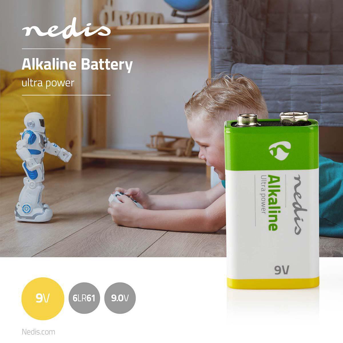 Nedis Alkaline-batterij 9v - Baaklr611bl - - Groen