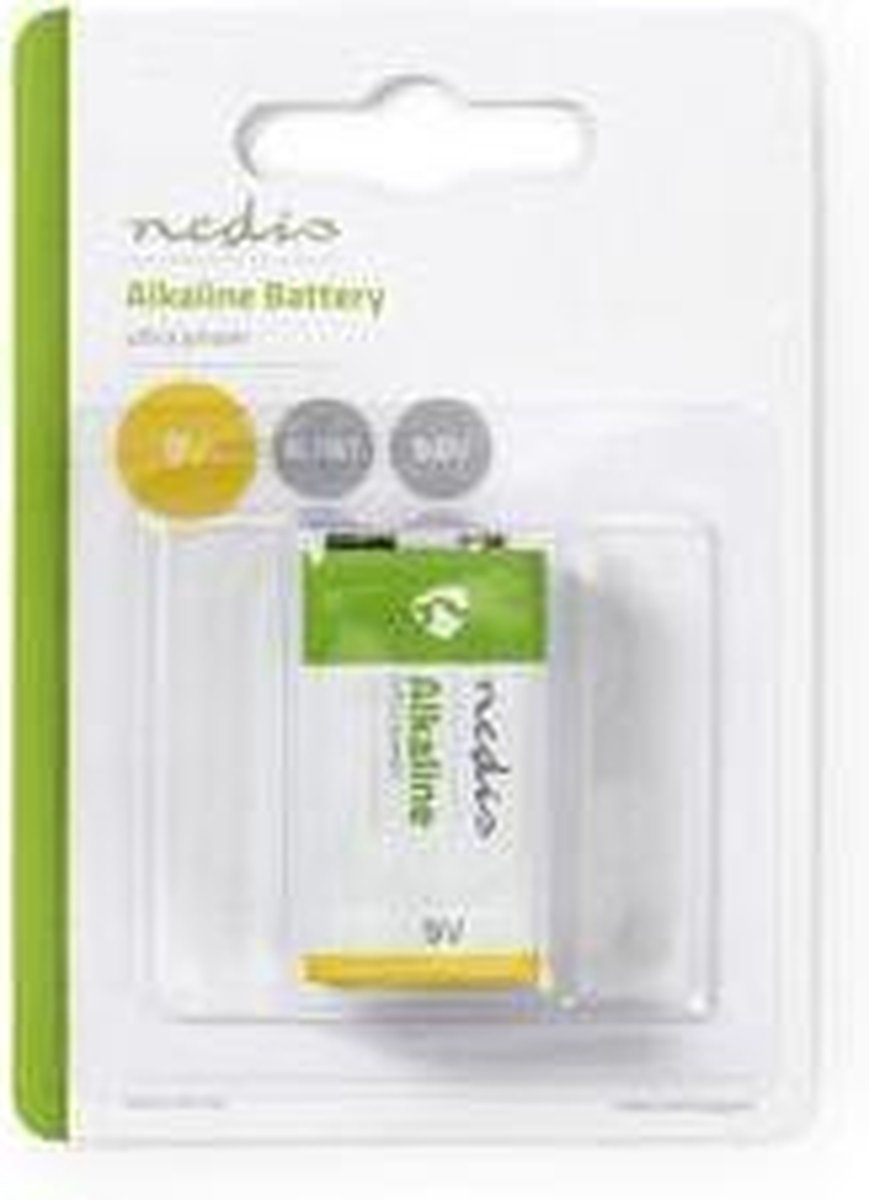 Nedis Alkaline-batterij 9v - Baaklr611bl - - Groen