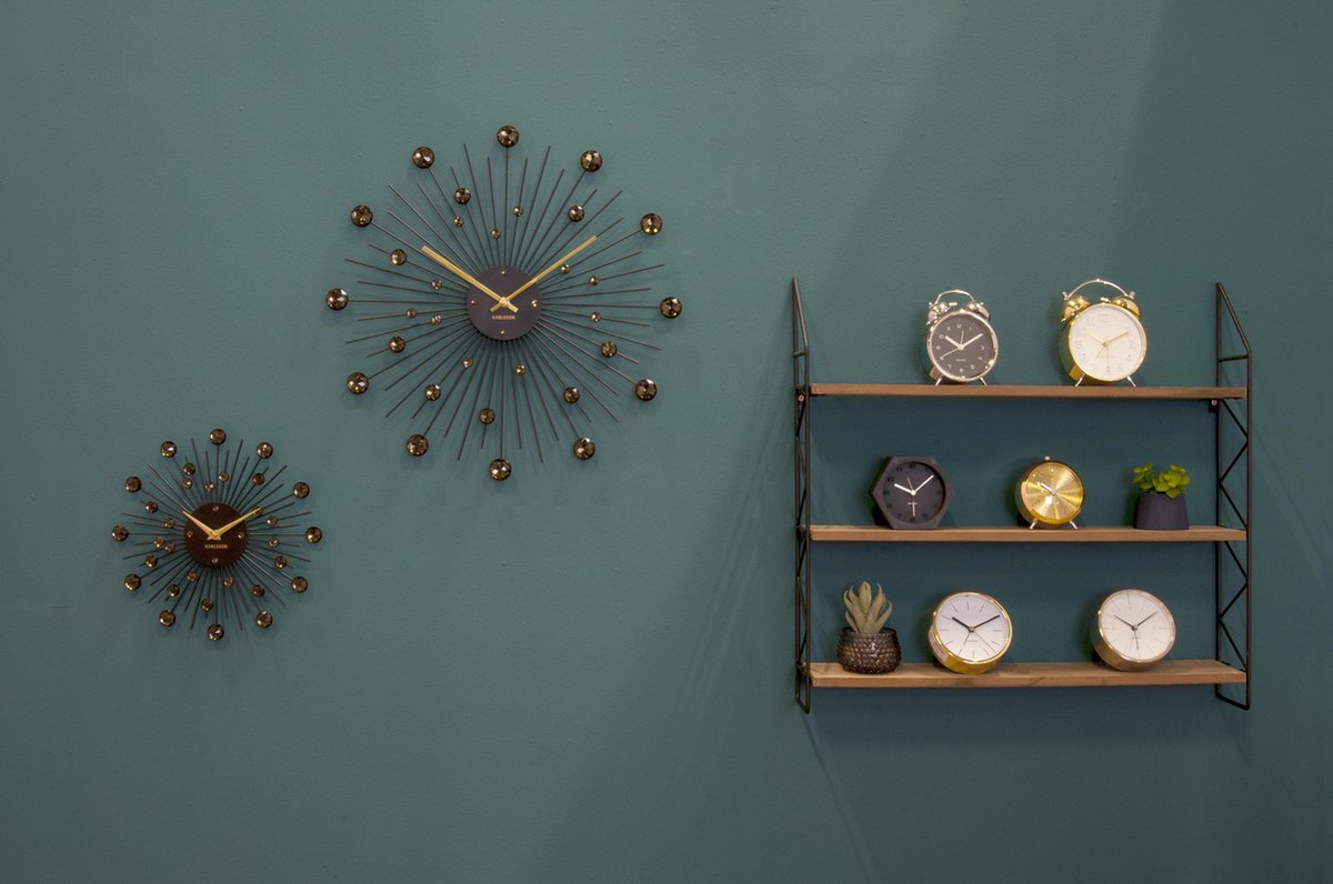 Karlsson Sunburst Designklok - Zwart