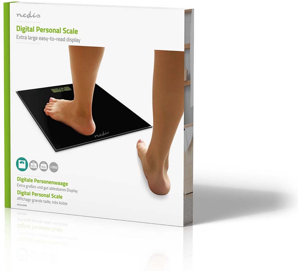 Nedis Personenweegschaal - Pesc500bk - - Zwart