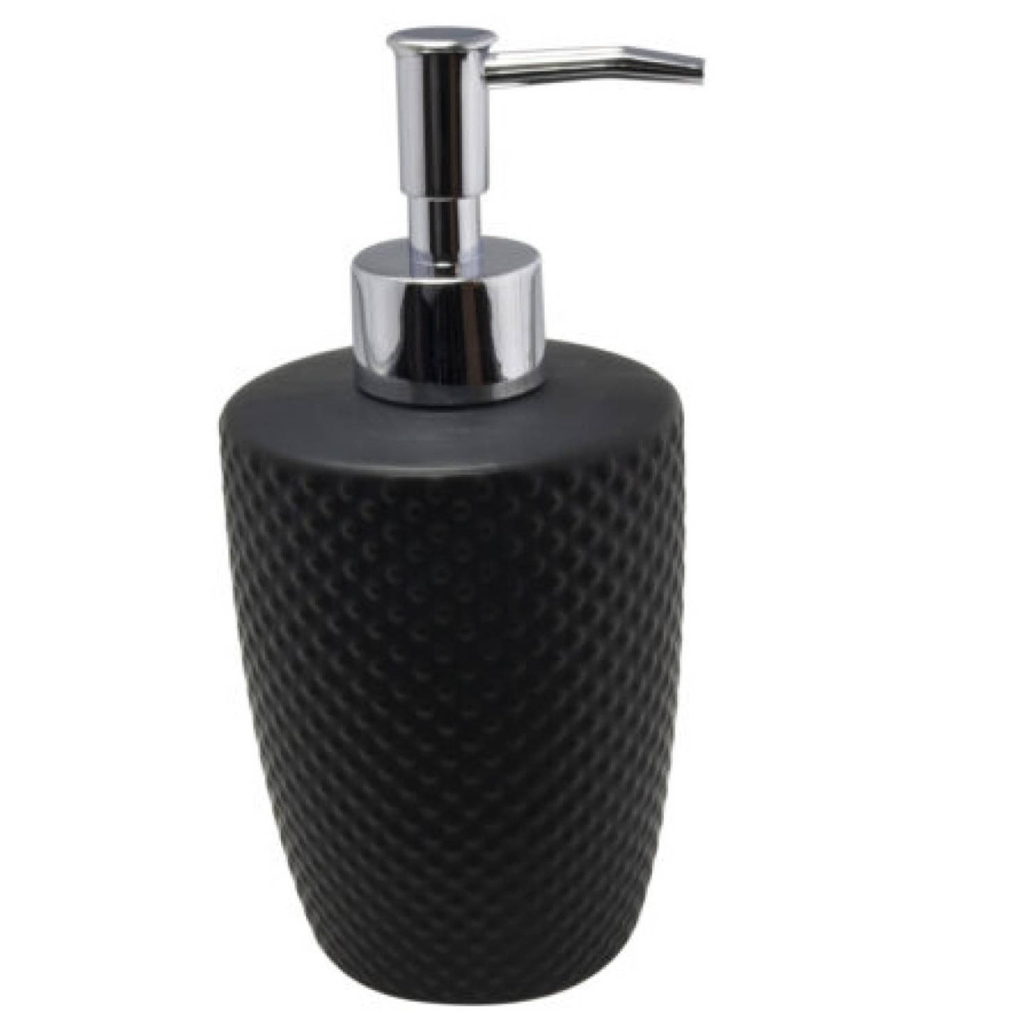 Zeeppompje/zeepdispenser Keramiek 400 Ml - Zeeppompjes - Zwart