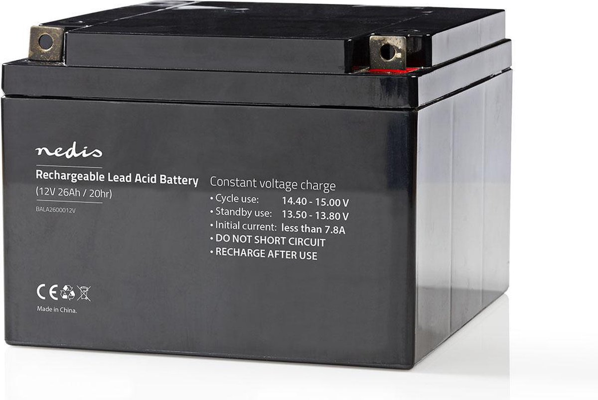 Nedis Oplaadbare Loodaccu 167 Mm - Zwart