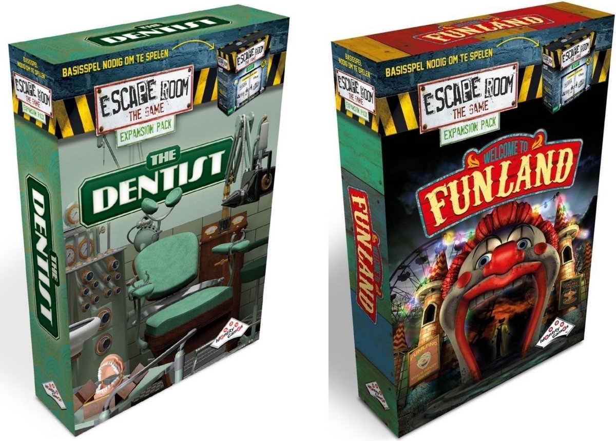 Identity Games Escape Room Uitbreidingsbundel - 2 Stuks - Uitbreiding The Dentist & Uitbreiding Funland