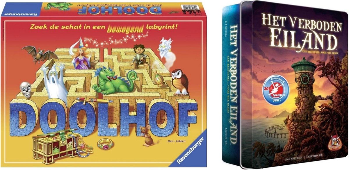 Spellenbundel - Bordspel - 2 Stuks - Ravensburger Doolhof & Ubongo