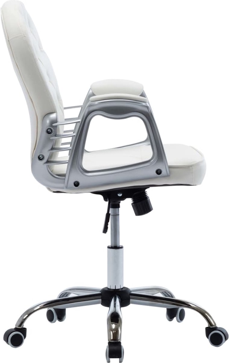 Vidaxl Kantoorstoel Draaibaar Kunstleer - Wit