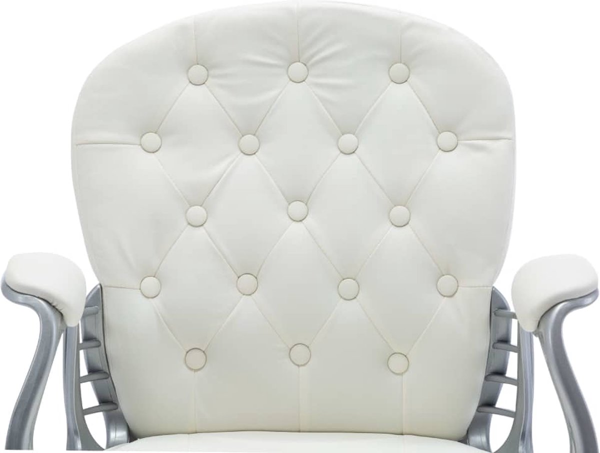 Vidaxl Kantoorstoel Draaibaar Kunstleer - Wit