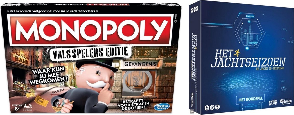 Spellenbundel - Bordspel - 2 Stuks - Monopoly Valsspelerseditie & Jachtseizoen