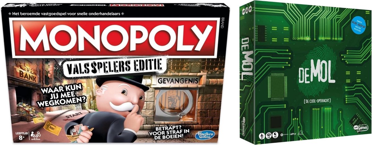 Spellenbundel - Bordspel - 2 Stuks - Monopoly Valsspelerseditie & Wie Is De Mol