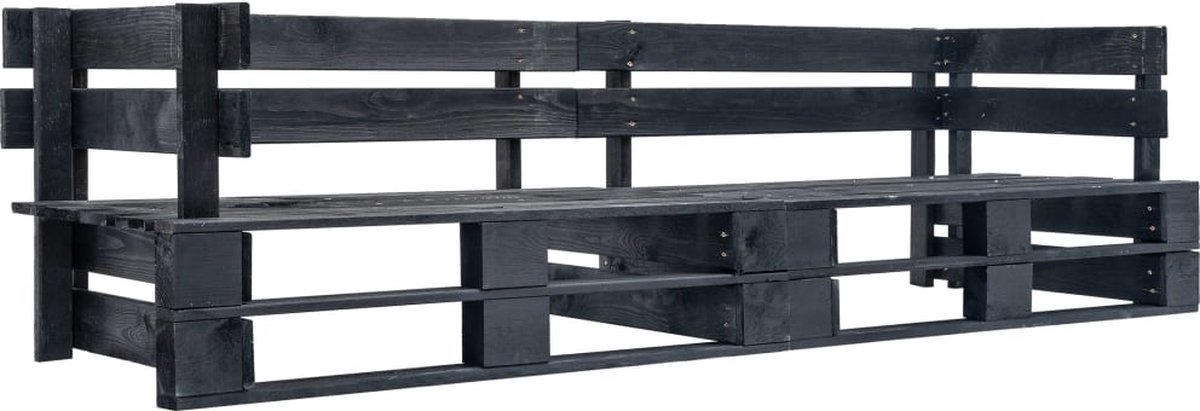 Vidaxl 2-delige Bankenset Pallet Met Zandkleurige Kussens Grenenhout - Beige