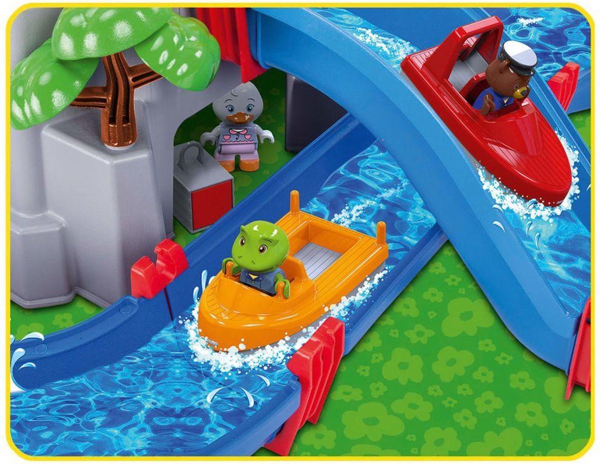 Aquaplay Waterbaan Met Berg En Meer - Blauw
