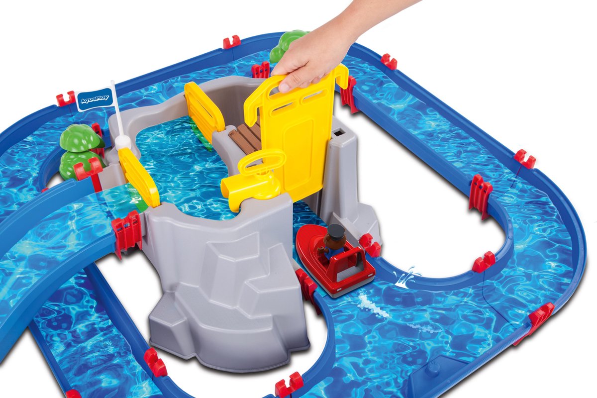 Aquaplay Waterbaan Met Berg En Meer - Blauw