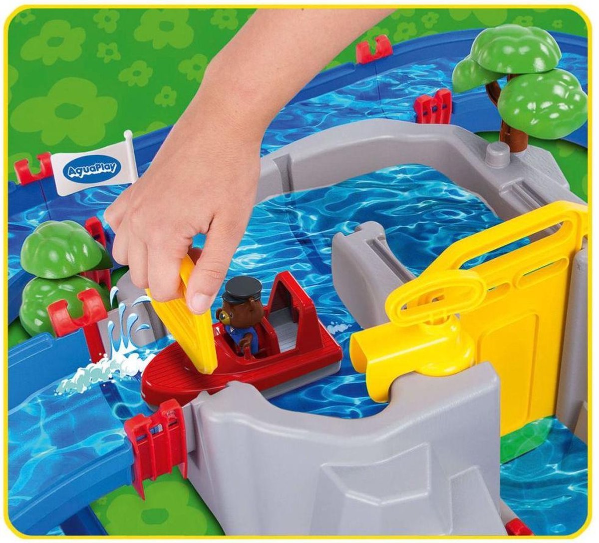 Aquaplay Waterbaan Met Berg En Meer - Blauw