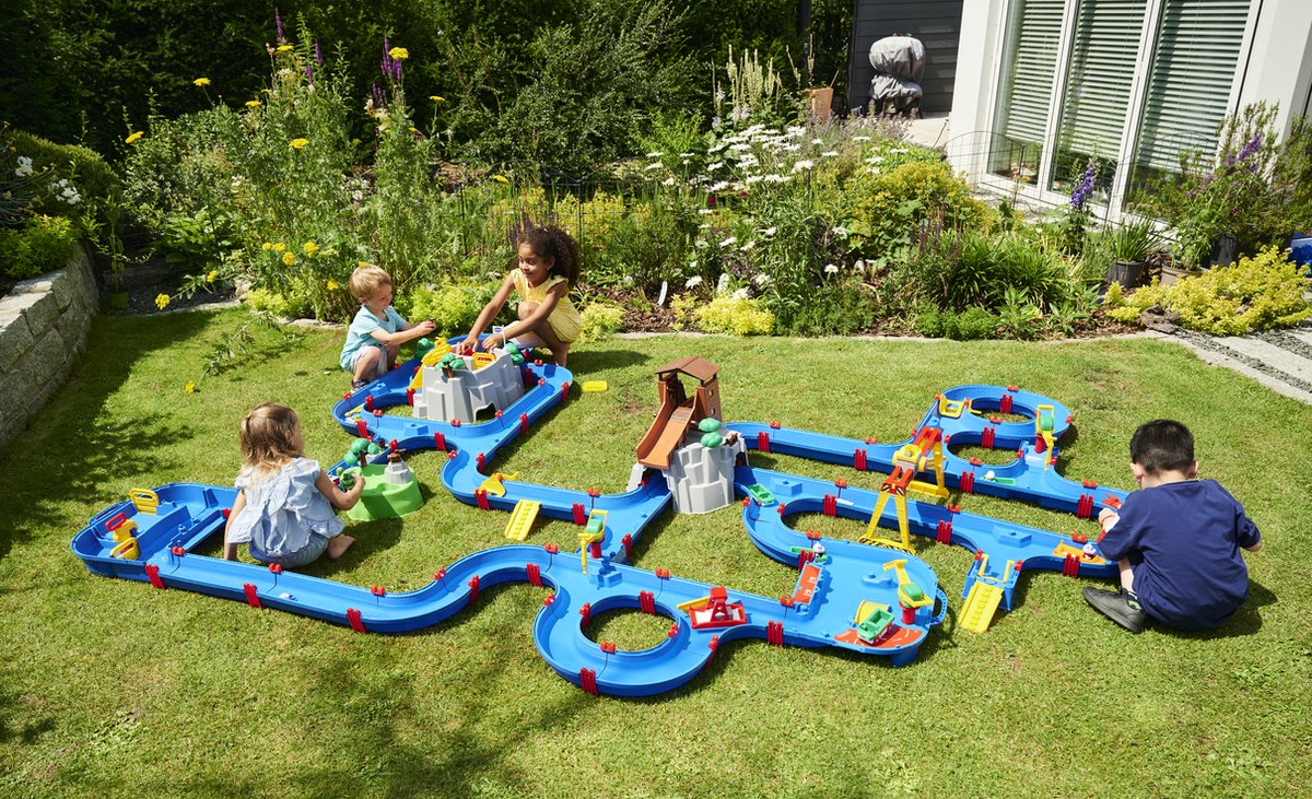 Aquaplay Waterbaan Met Berg En Meer - Blauw