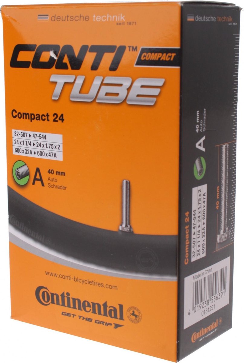 Continental Binnenband Compact 24 Inch (32-507 47-544) Av 40 Mm - Zwart