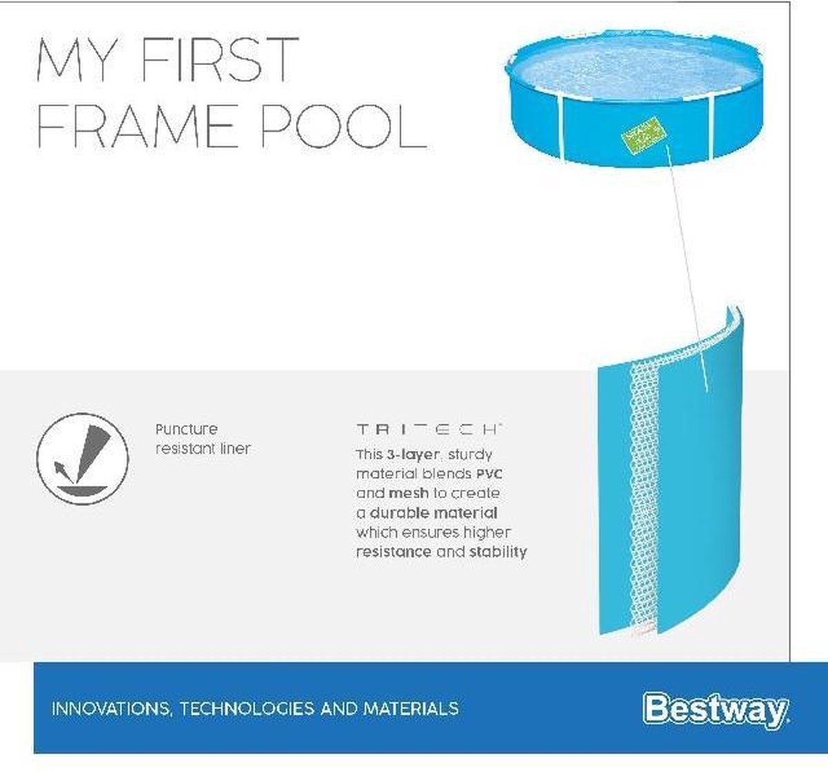 Bestway Opzetzwembad My First Sirocco 152 X 38 Cm - Blauw