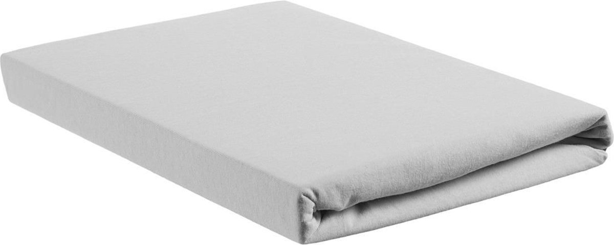 Beddinghouse Jersey Topper Hoeslaken - 100% Gebreide Jersey Katoen - 1-persoons (70/90x200/220 Cm) - Light Grey - Grijs