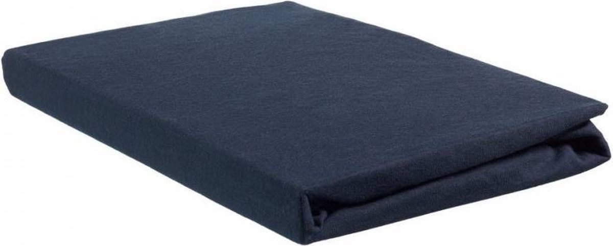 Beddinghouse Jersey Topper Hoeslaken - 100% Gebreide Jersey Katoen - 1-persoons (70/90x200/220 Cm) - Navy - Blauw