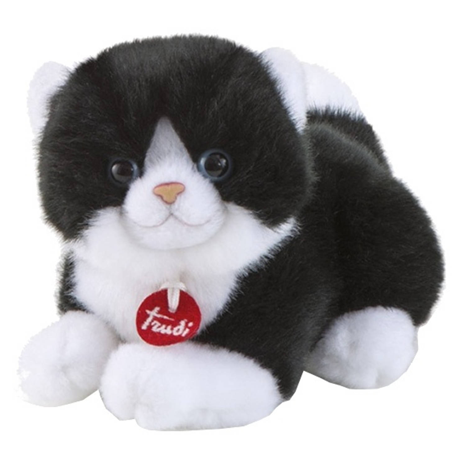 Trudi Knuffel Kat no/wit 15 Cm - Zwart