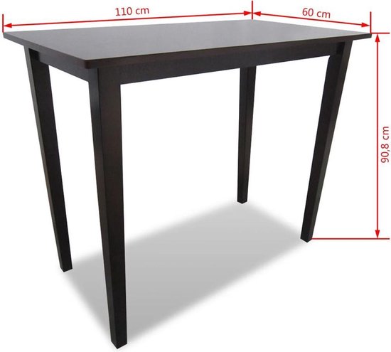 Vidaxl Bartafel Hout - Bruin